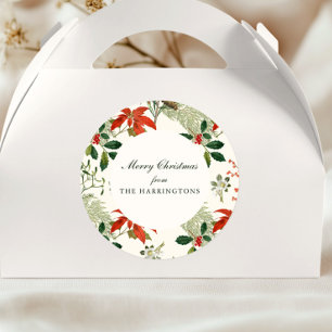 Adesivo Padrão de Verdura de Natal Vintage