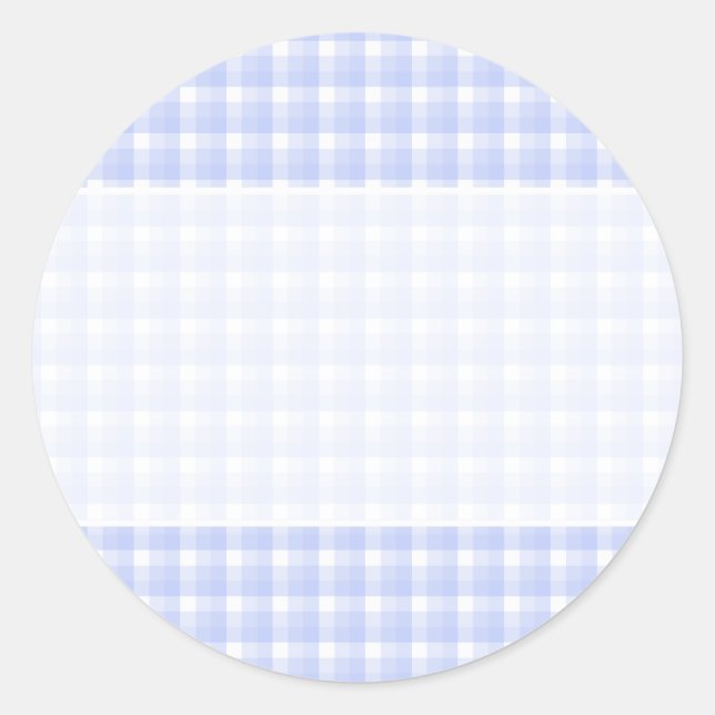 Adesivo Padrão de verificação de Gingham. Azul claro e bra (Frente)