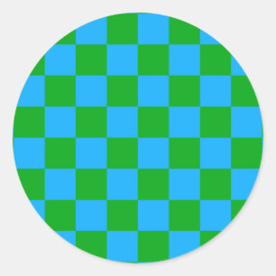 Adesivo Padrão de Verificação Verde Azul