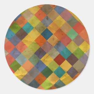 Adesivo Padrão de vindima. Geométrica.