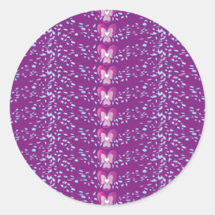 Adesivo Padrão de wallpaper de Violetas Florais Rosa Vinta