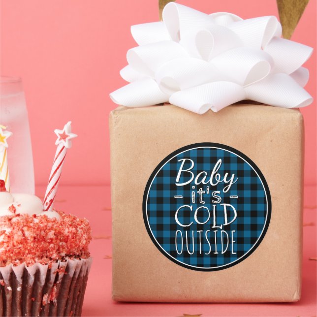 Adesivo Padrão de Xadrez de Verificação do País Negro Azul (Festa)