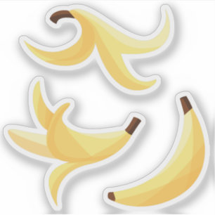 Adesivo Padrão divertido de festa com piadas de banana col