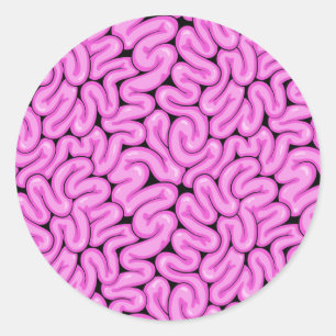 Adesivo Padrão do Cérebro Zombie