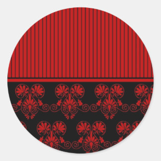 Adesivo Padrão do Coração Negro e Vermelho (2)