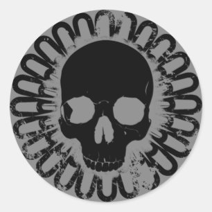 Adesivo Padrão do crânio Gótico elegante do Dia das Bruxas