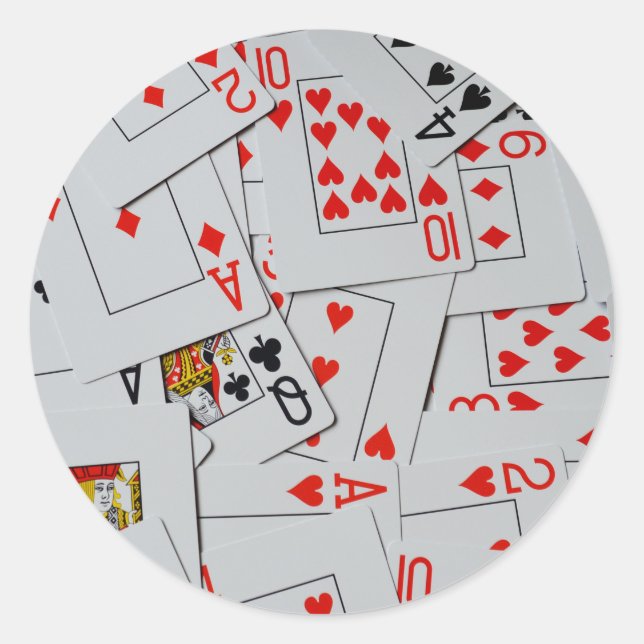 Adesivo Padrão Do Deck Of Scatter Playing Cards (Frente)