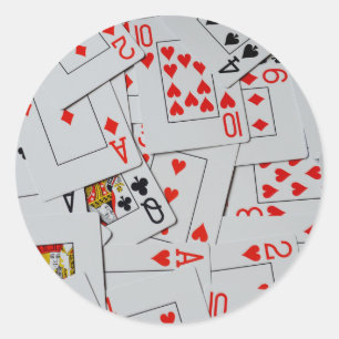 Adesivo Padrão Do Deck Of Scatter Playing Cards,