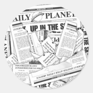 Adesivo Padrão do Planeta Diário - Branco