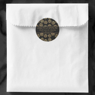 Adesivo Padrão Dourado D20 Tabletop Role Player Obrigado