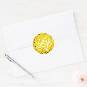 Adesivo Padrão Dourado de esfera de Disco