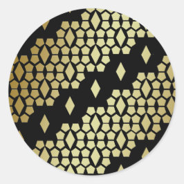Adesivo Padrão Dourado e preto metálico