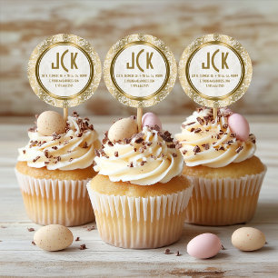 Adesivo Padrão Elegante branco e Dourado de demandas do lo