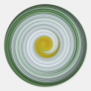 Adesivo Padrão espiral branco, amarelo, verde