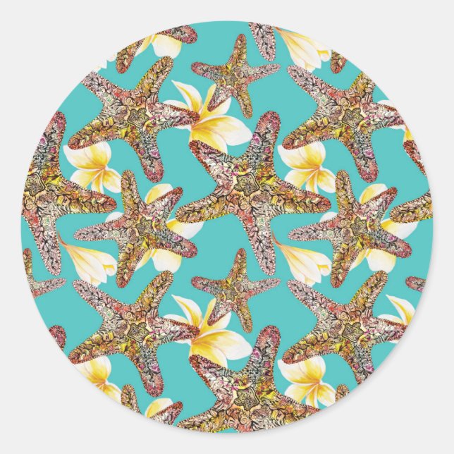 Adesivo Padrão Fancioso de Starfish (Frente)