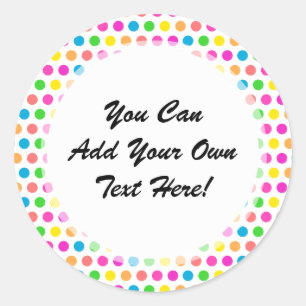 Adesivo Padrão Feliz da Diversão de Bolinhas Coloridas do 