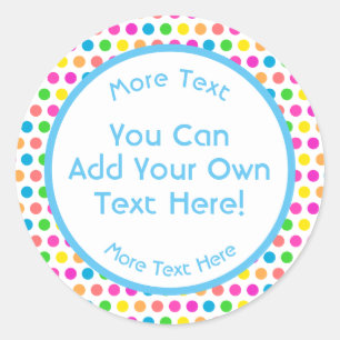 Adesivo Padrão feliz de Bolinhas coloridas do arco-íris