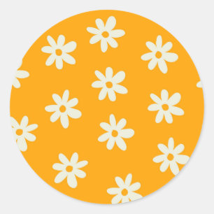 Adesivo Padrão Flor Simples Floral Branco Retroativo