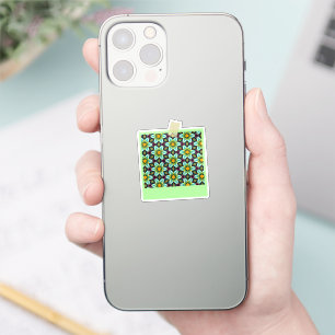 Adesivo Padrão Floral das Estrelas Verdes