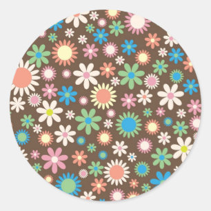 Adesivo Padrão Floral de Daisy Cute
