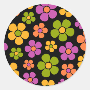 Adesivo Padrão Floral de Médio do estilo Reto 1960s