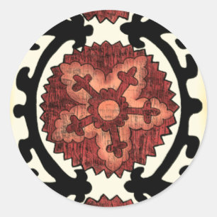 Adesivo Padrão Floral Decorativo do Estilo Suzani