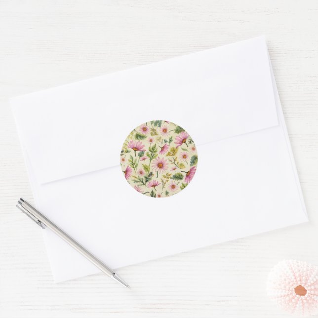 Adesivo Padrão Floral Elegante Primavera (Envelope)