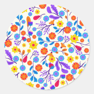 Adesivo Padrão Floral Exótico Colorido-23146