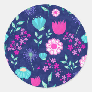 Adesivo Padrão floral fofo de fundo