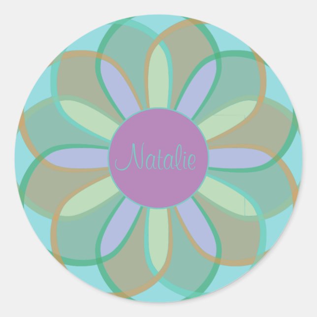 Adesivo Padrão Floral Monograma (Frente)