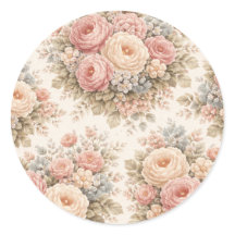 Padrão Floral Rosa Vintage | Pastel Elegante 