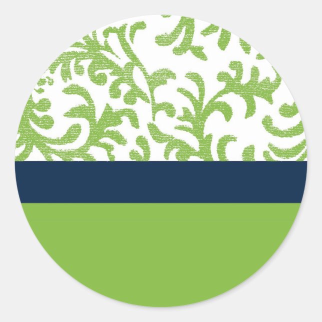 Adesivo Padrão Floral Verde e Azul (Frente)