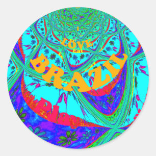 Adesivo Padrão Floral Vibrante: O Ama De Homenagem Brasile