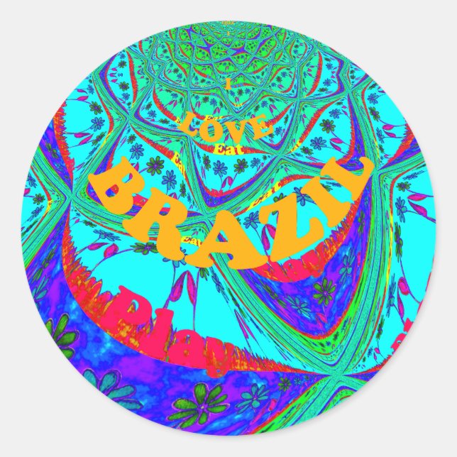 Adesivo Padrão Floral Vibrante: O Ama De Homenagem Brasile (Frente)