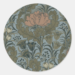Adesivo Padrão Floral Vitoriano Antigo Terracota Sage