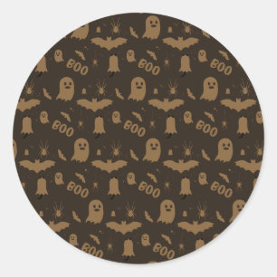 Adesivo Padrão Fofo de Halloween Boo
