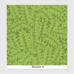 Adesivo Padrão Folha Verde do Galho de William Morris Anti
