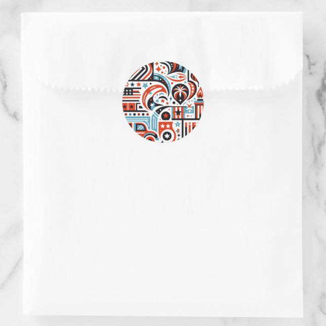 Adesivo Padrão Generativo de 4 de Julho (Bolsa)