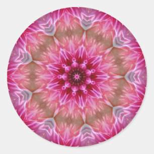 Adesivo Padrão Geométrico de Flor Cor-de-Rosa Mandala - 67