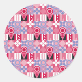 Adesivo padrão geométrico de impressão