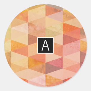 Adesivo Padrão Geométrico do Triângulo Suave   Monograma