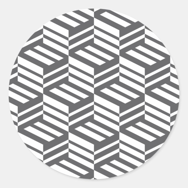 Adesivo Padrão geométrico moderno, urbano, dinâmico e negr (Frente)