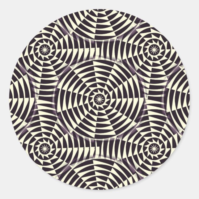 Adesivo Padrão geométrico monocromático sem costura (Frente)