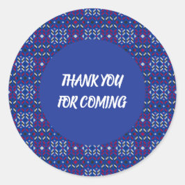 Adesivo Padrão Geométrico Tradicional de Pixel em Azul Pro