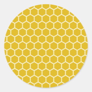 Adesivo Padrão Hexagonal do Colmeia Amarelo
