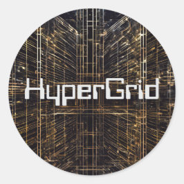 Adesivo Padrão HyperGrid inspirado por IA