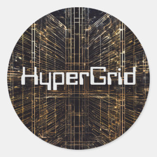 Adesivo Padrão HyperGrid inspirado por IA