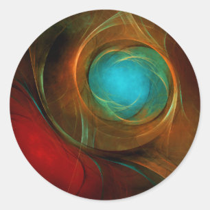 Adesivo Padrão Legal de Abstrato de Arte Fina Azul Moderna