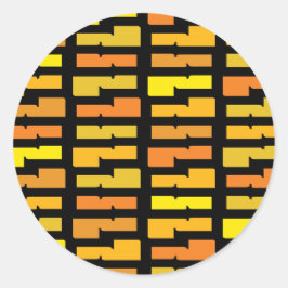 Adesivo Padrão Legal de Cidade Elétrica Amarelo e Laranja 