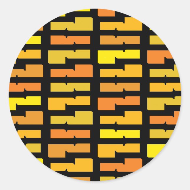 Adesivo Padrão Legal de Cidade Elétrica Amarelo e Laranja  (Frente)